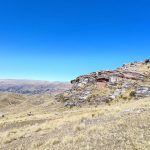 Hiker on a high-altitude mountain trail