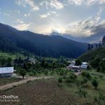 Mountains and valley landscape in Kashmir